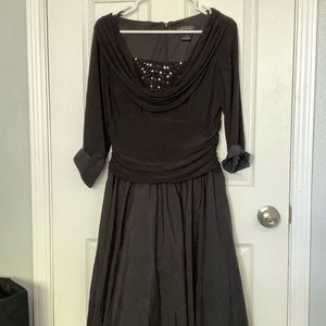 50’s style black teacup dress